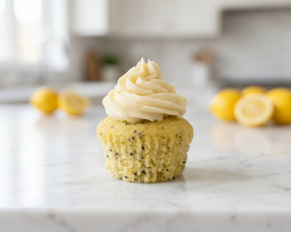 Lemon Poppy Filled Cupcake