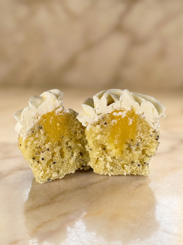 Lemon Poppy Filled Cupcake