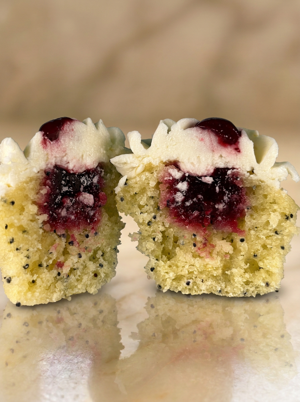 Lemon Raspberry Filled Cupcake