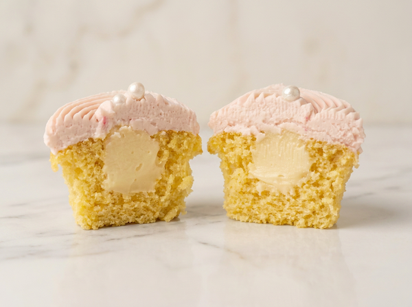 Rose Ganache Filled Cupcake